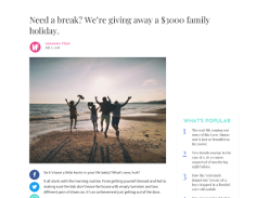 Win a $3000 family holiday