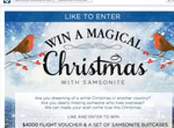 Win a $4,000 'Flight Centre' & a $1,000 'Samsonite' gift voucher!