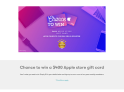 Win a $400 Apple Store Gift Card