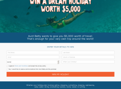 Win a $5,000 'Aunt Betty' travel voucher!
