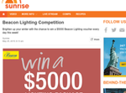 Win a $5,000 Beacon Lighting voucher every day this week!