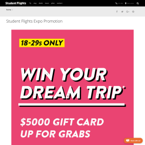 Win a $5,000 Student Flights Gift Card
