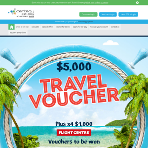 Win a $5,000 travel voucher or $1,000 Flight Centre Travel voucher