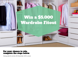 Win a $5,000 Wardrobe Fitout
