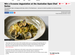 Win a 5-course degustation at the Australian Open Chef Series
