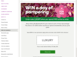Win a 5-hour spa package or 1 of 10 $100 vouchers to spend at 'Wooloworths Online'!