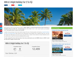 Win a 5 Night Holiday For 2 To Fiji