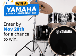 Win a 5-Piece Yamaha Stage Custom Drum Set