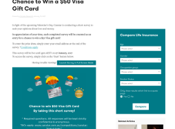 Win a $50 VISA gift card!