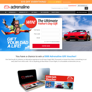 Win a $500 Adrenaline Gift Voucher