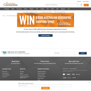 Win a $500 Australian Geographic Shopping Spree voucher