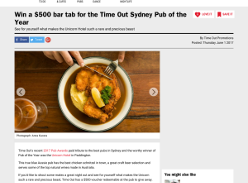 Win a $500 bar tab for the 'Time Out Sydney' Pub of the Year! (Flights & Accommodation NOT Included)