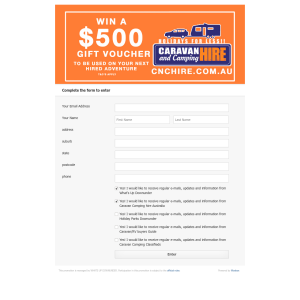 Win a $500 Caravan and Camping Hire voucher