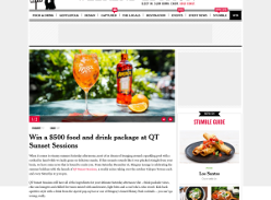 Win a $500 food and drink package at QT Sunset Sessions