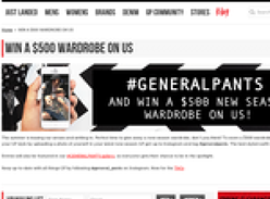 Win a $500 General Pants Co. wardrobe! (Instagram Required)
