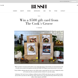 Win a $500 gift card from The Cook’s Grocer