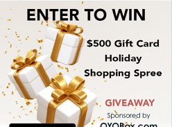 Win a $500 Gift Card Holiday Shopping Spree to Bloomingdales