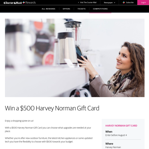 Win a $500 Harvey Norman Gift Card