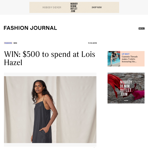 Win a $500 Lois Hazel Online Voucher