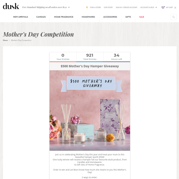 Win a $500 Mother's Day Hamper