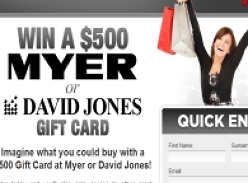 Win a $500 Myer or David Jones Gift Card