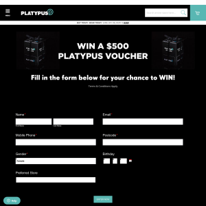 Win a $500 Platypus voucher