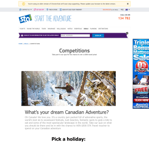 Win a $500 STA Travel Voucher Towards a Holiday in Canada