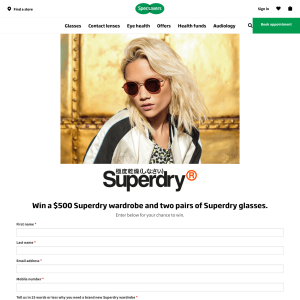 Win a $500 Superdry wardrobe and two pairs of glasses