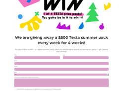 Win a $500 Texta summer pack 