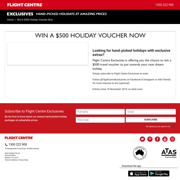 Win a $500 Travel Voucher