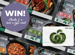 Win a $500 Woolworths Card & 6 COOK range meals