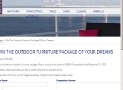 Win a $5000 Outdoor Furniture Package of your choice! 