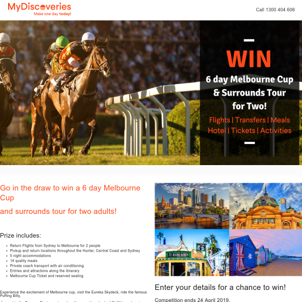 Win a 6 day Melbourne Cup