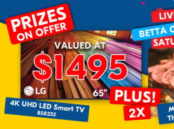 Win a 65' LG 4K UHD LED Smart TV Plus Meat Trays