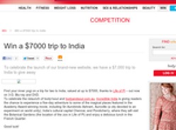 Win a $7,000 trip to India!