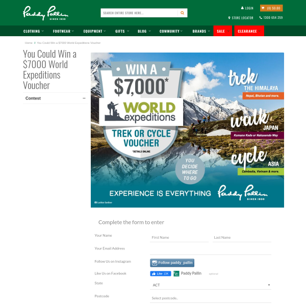 Win a $7,000 World Expeditions Voucher