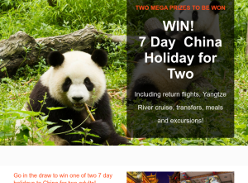 Win a 7 Day China Holiday for Two