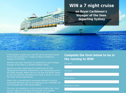 Win a 7 night cruise on Voyager of the Seas for 2