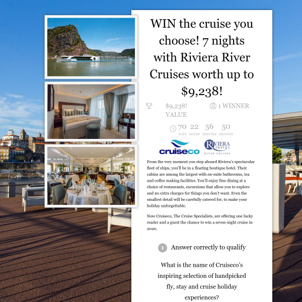 Win a 7-Night Riviera Cruise