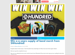 Win a a years supply of band merch from 24Hundred