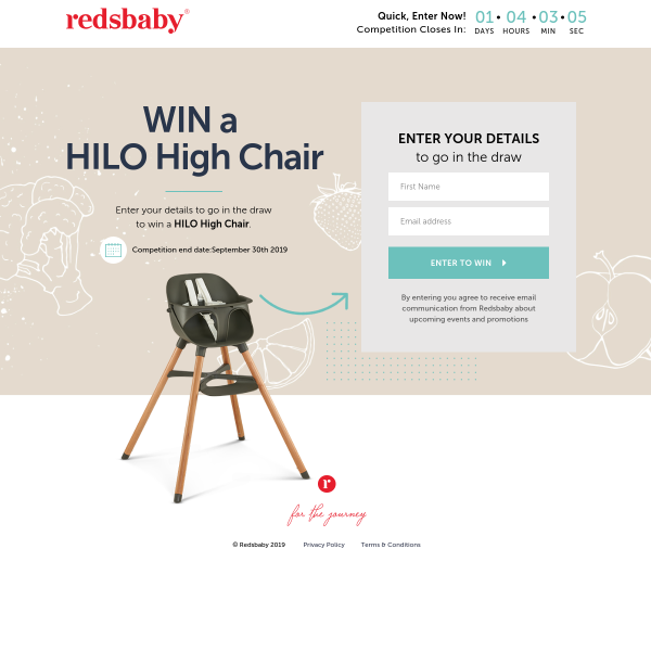 Win a Baby Convertible Hi-lo Chair - Redsbaby