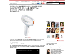 Win a BaByliss Paris Homelight Connected IPL Hair Removal Device, valued at $750!