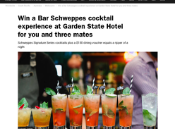 Win a Bar Schweppes cocktail experience at Garden State Hotel for you and three mates
