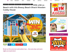 Win a Beach Shack Wooden Cubby House