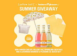 Win a Beach Umbrella, Beach Towels, Cooler Bag and Cocktail Case