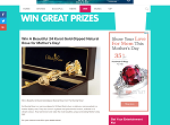 Win A Beautiful 24 Karat Gold-Dipped Natural Rose for Mother's Day!