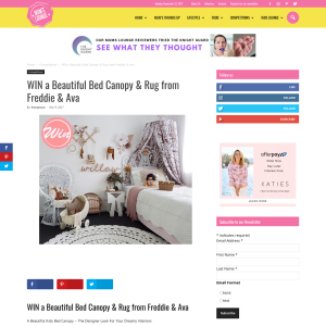 Win a Beautiful Bed Canopy & Rug from Freddie & Ava