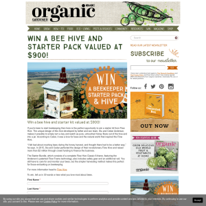 Win a bee hive and starter kit