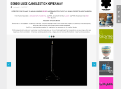 Win a BENDO luxe candlestick pack with bonus flicker tea light & grid mini