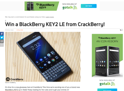 Win a BlackBerry KEY2 LE